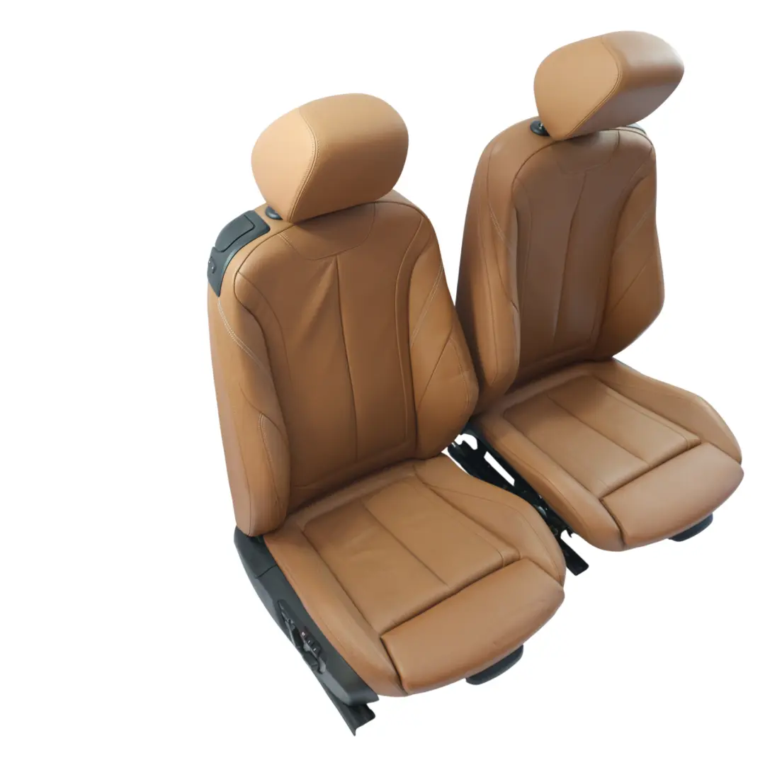 BMW F32 Front Sport Seat Set Left Right N/O/S Memory Heated Leather Dakota Brown - SKU RHD-BMW-F32-SEAT-SET-DAKOTA-SATTELBRAUN - Part number BMW-F32-SEAT-SET-DAKOTA-SATTELBRAUN