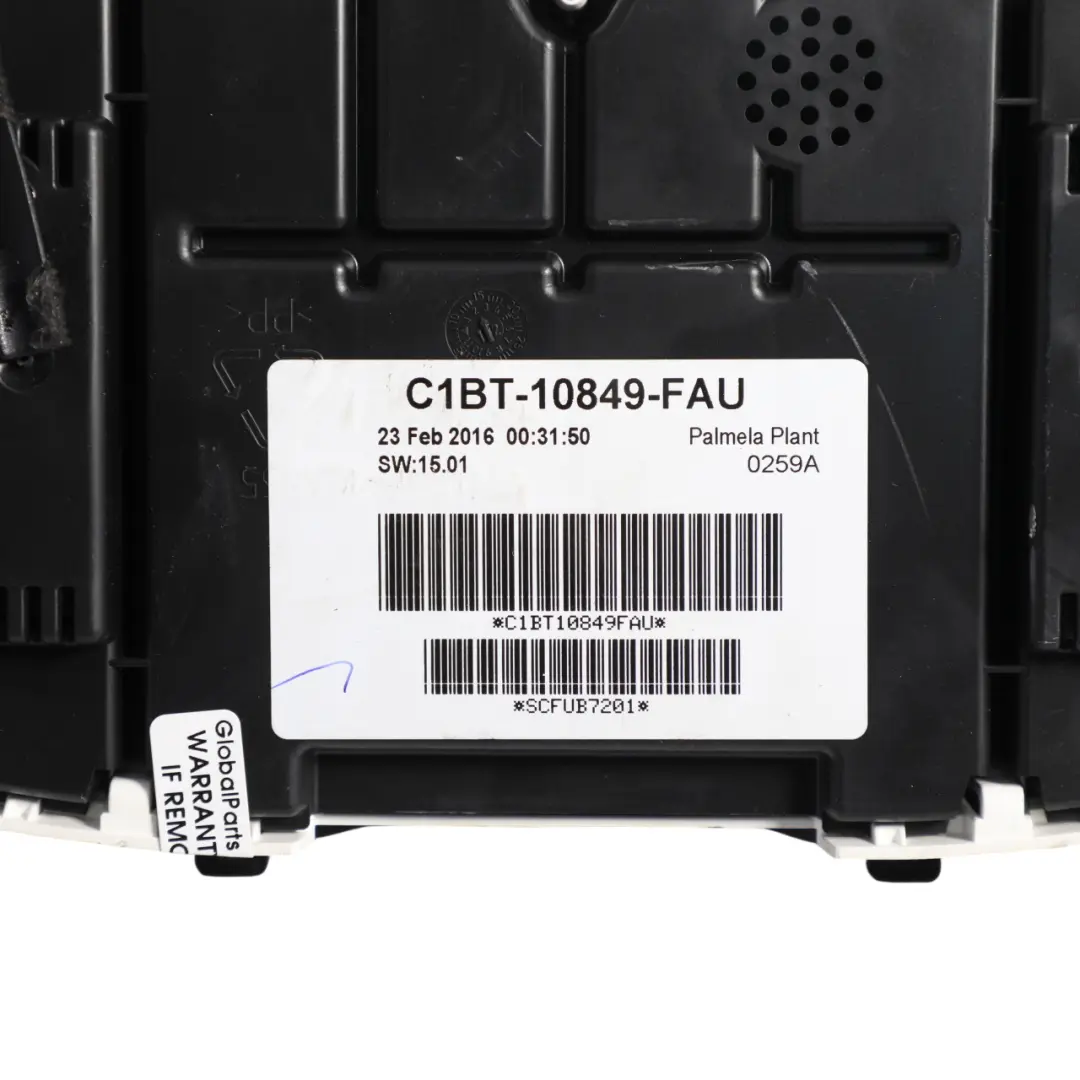 Ford Fiesta MK7 Speedometer Instrument Cluster Petrol Manual - SKU RHD-C1BT-10849-FAU - Part number C1BT-10849-FAU