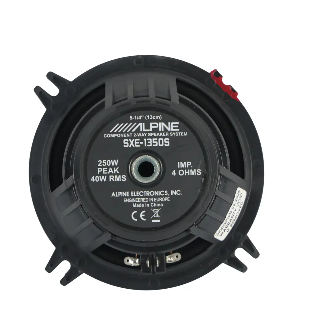 Altavoces Puerta Coche 13cm 5.25" 2 Vías 250W para Alpine con número de pieza SXE-1350S Alpine Altavoces Puerta Coche 13cm 5.25" 2 Vías 250W - SKU SXE-1350S - Número de pieza SXE-1350S