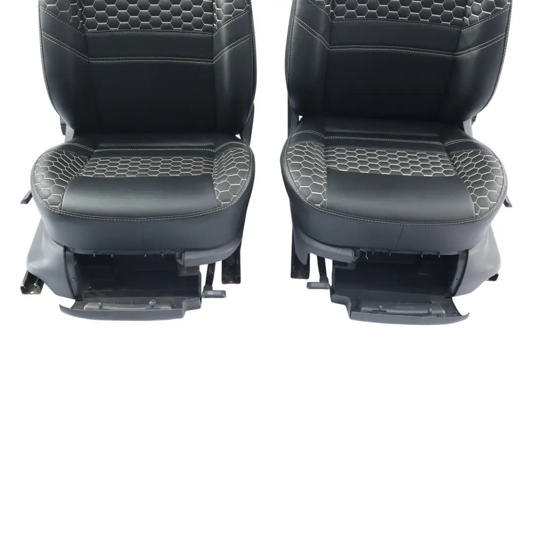 Volkswagen Caddy 2C Front Seat Left Right N/O/S Interior Leather Black Grey - SKU VOLKSWAFEN-CADDY-2C-SEATS-SEAT-LEFT-RIGHT-SET - Part number VOLKSWAFEN-CADDY-2C-SEATS-SEAT-LEFT-RIGHT-SET