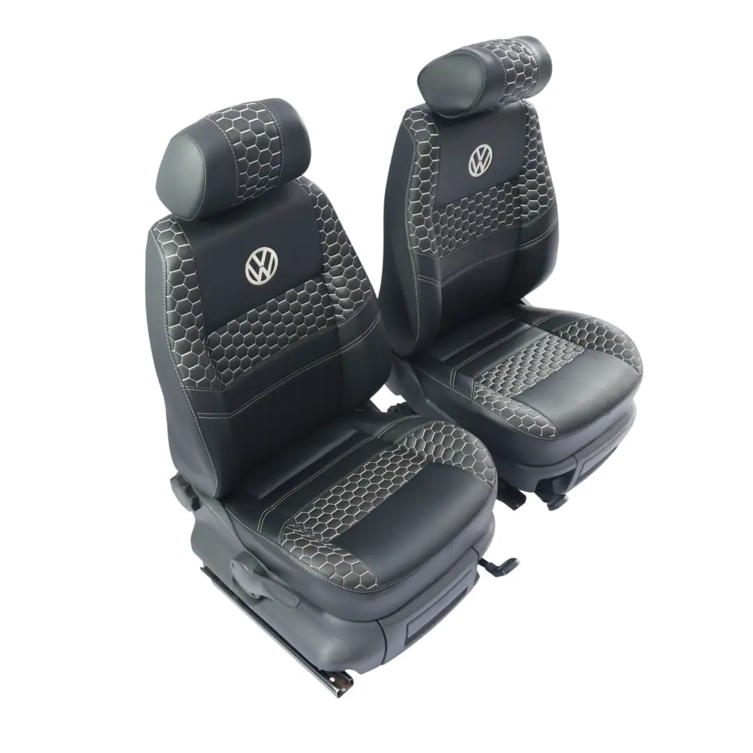 Volkswagen Caddy 2C Front Seat Left Right N/O/S Interior Leather Black Grey - SKU VOLKSWAFEN-CADDY-2C-SEATS-SEAT-LEFT-RIGHT-SET - Part number VOLKSWAFEN-CADDY-2C-SEATS-SEAT-LEFT-RIGHT-SET