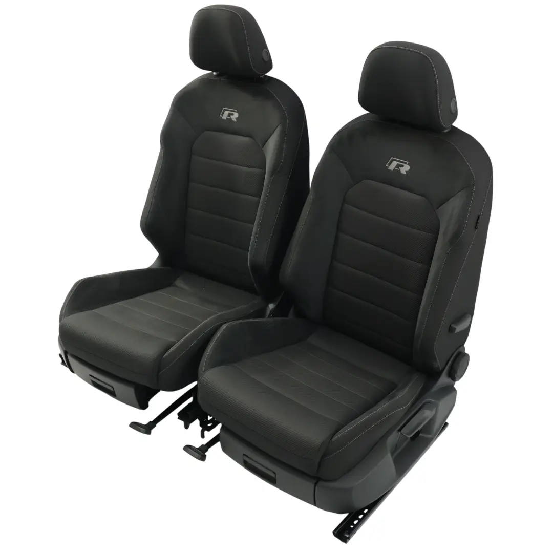 Volkswagen Golf R Mk7 5 Porte Sedili Interni Riscaldati Alcantara Nero Grigio - SKU VW-GOLF-R-5G-SEATS-SET-FABRIC-ALCANTARA - Numero di parte 5G4881805DK