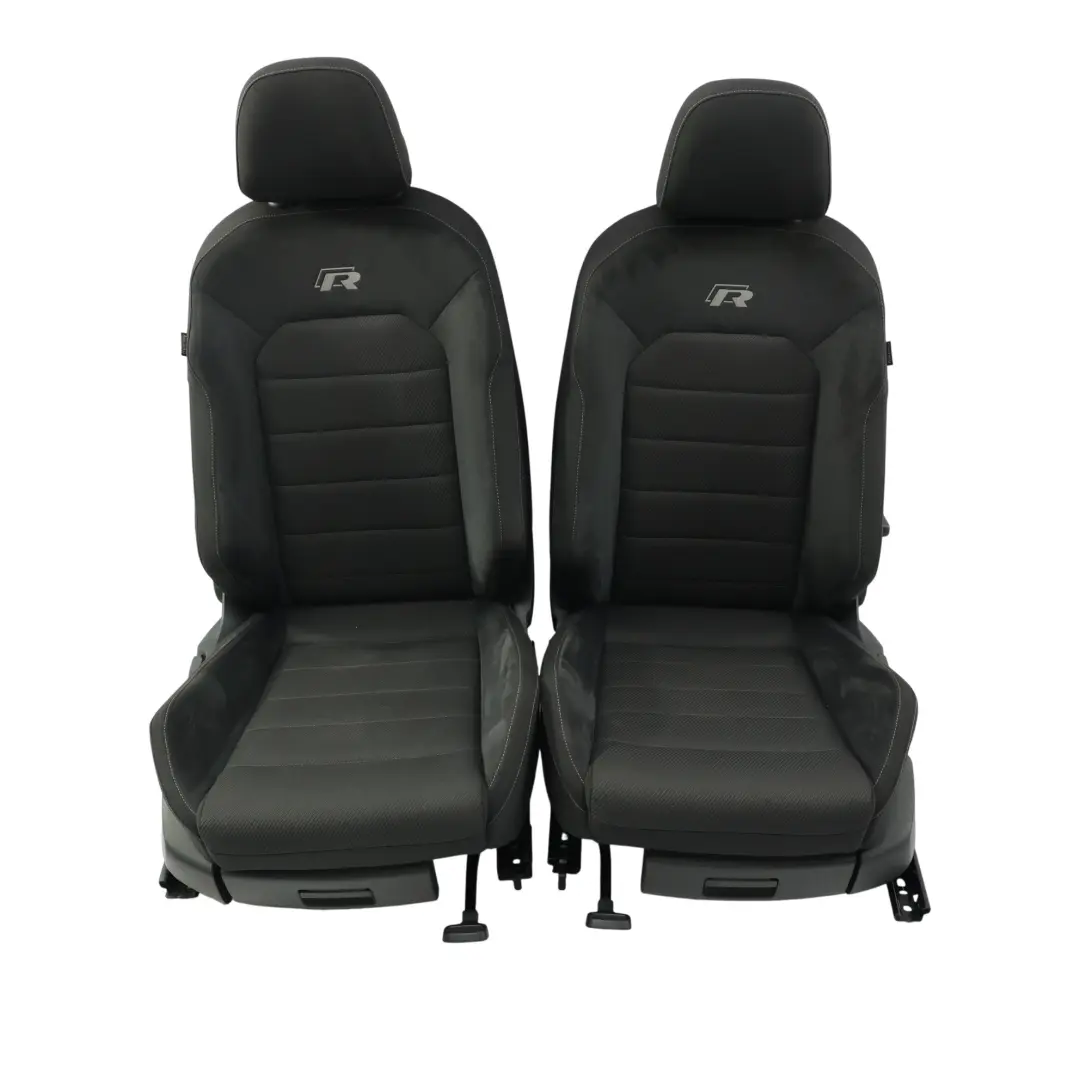 5Dr Seats Set Interior Heated Cloth Alcantara Black Grey to Volkswagen Golf R Mk7 with Part number 5G4881805DK Volkswagen Golf R Mk7 5Dr Seats Set Interior Heated Cloth Alcantara Black Grey - SKU VW-GOLF-R-5G-SEATS-SET-FABRIC-ALCANTARA - Part number 5G4881805DK