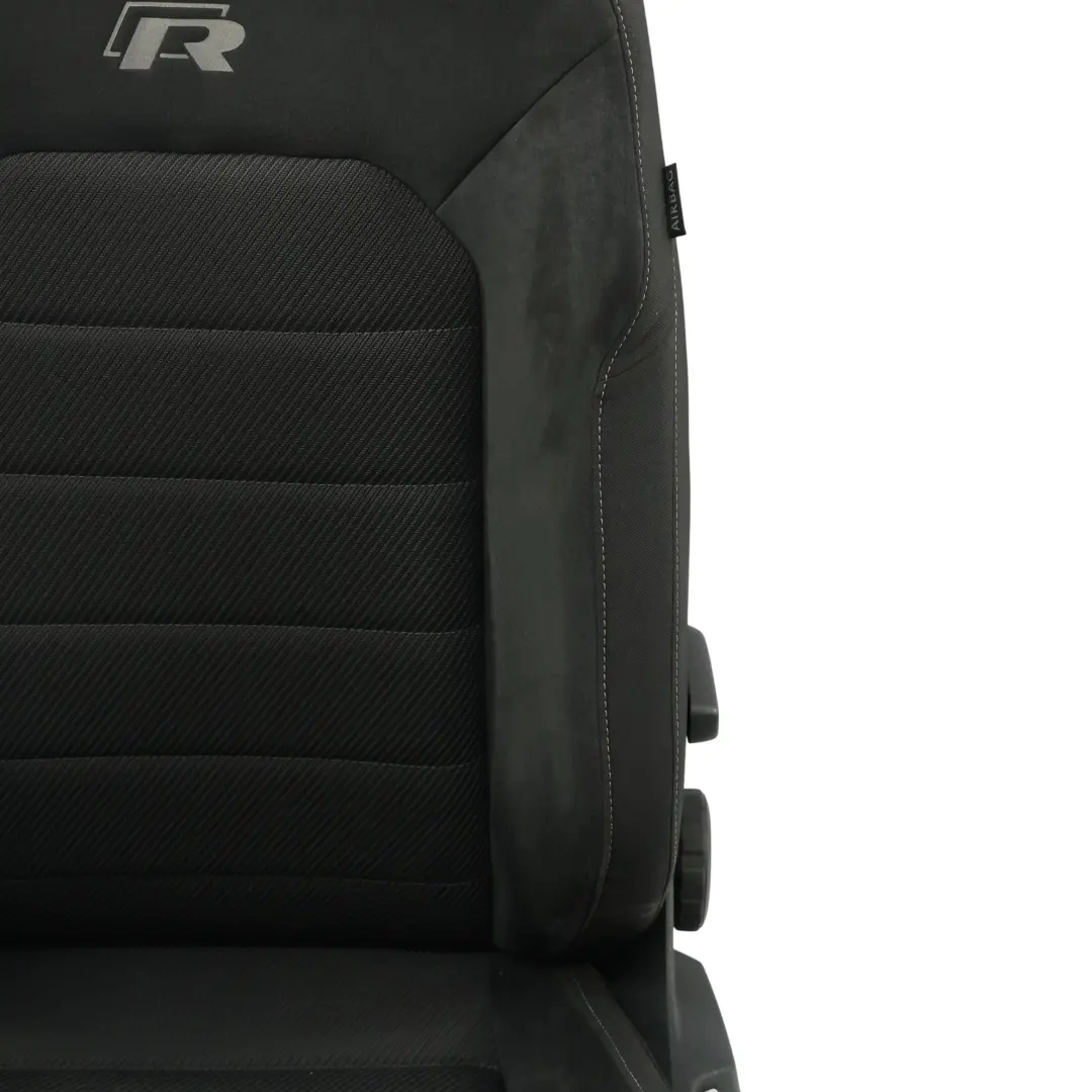 Volkswagen Golf R Mk7 5Dr Seats Set Interior Heated Cloth Alcantara Black Grey - SKU VW-GOLF-R-5G-SEATS-SET-FABRIC-ALCANTARA - Part number 5G4881805DK
