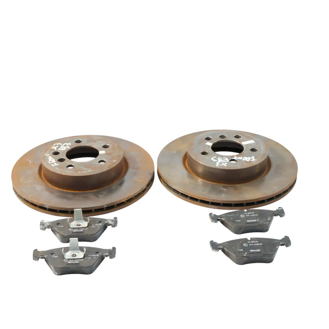 BMW X3 E83 Bremsscheiben Bremsbeläge Satz Vorne Brembo 325X25 - SKU X3-E83-BREMBO1 - Teilenummer X3-E83-BREMBO1