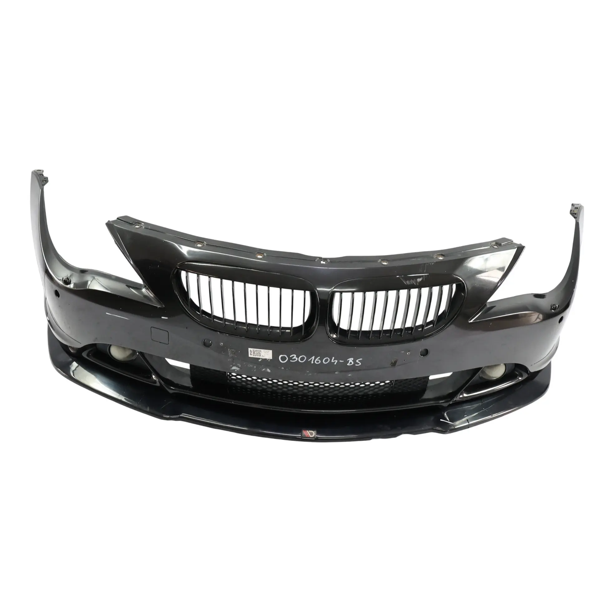 BMW E63 E64 Front Bumper Trim Panel Covering Black Sapphire Metallic - 475
