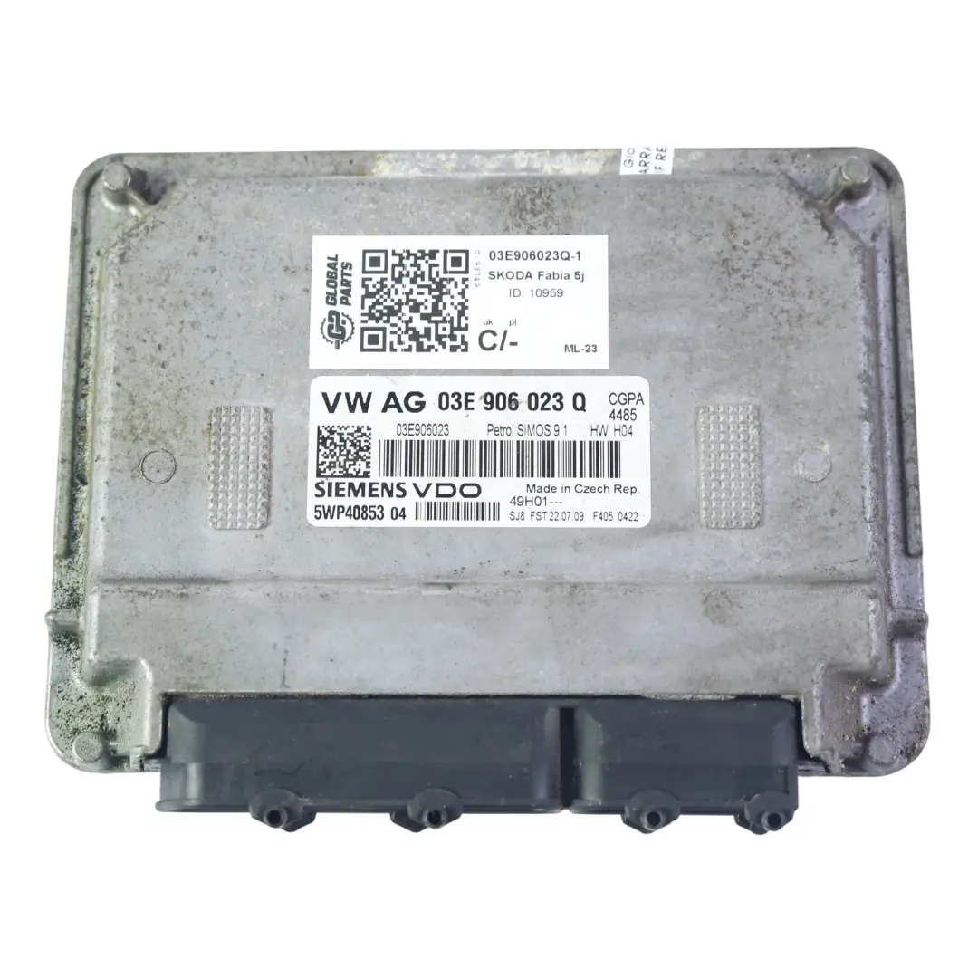 CGPA 69HP Engine Control Unit Module ECU Manual to Skoda Fabia 5J 1.2 with Part number 03E906023Q Skoda Fabia 5J 1.2 CGPA 69HP Engine Control Unit Module ECU Manual - SKU 03E906023Q-1 - Part number 03E906023Q