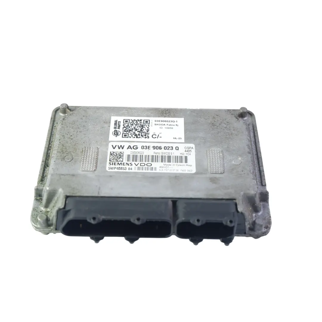 Skoda Fabia 5J 1.2 CGPA 69HP Engine Control Unit Module ECU Manual - SKU 03E906023Q-1 - Part number 03E906023Q