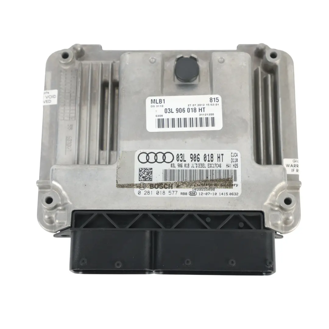 Control Unit ECU Module 2.0 Diesel 143HP Automatic T to Audi A4 B8 Engine with Part number 03L906018H Audi A4 B8 Engine Control Unit ECU Module 2.0 Diesel 143HP Automatic T - SKU 03L906018H-1 - Part number 03L906018H