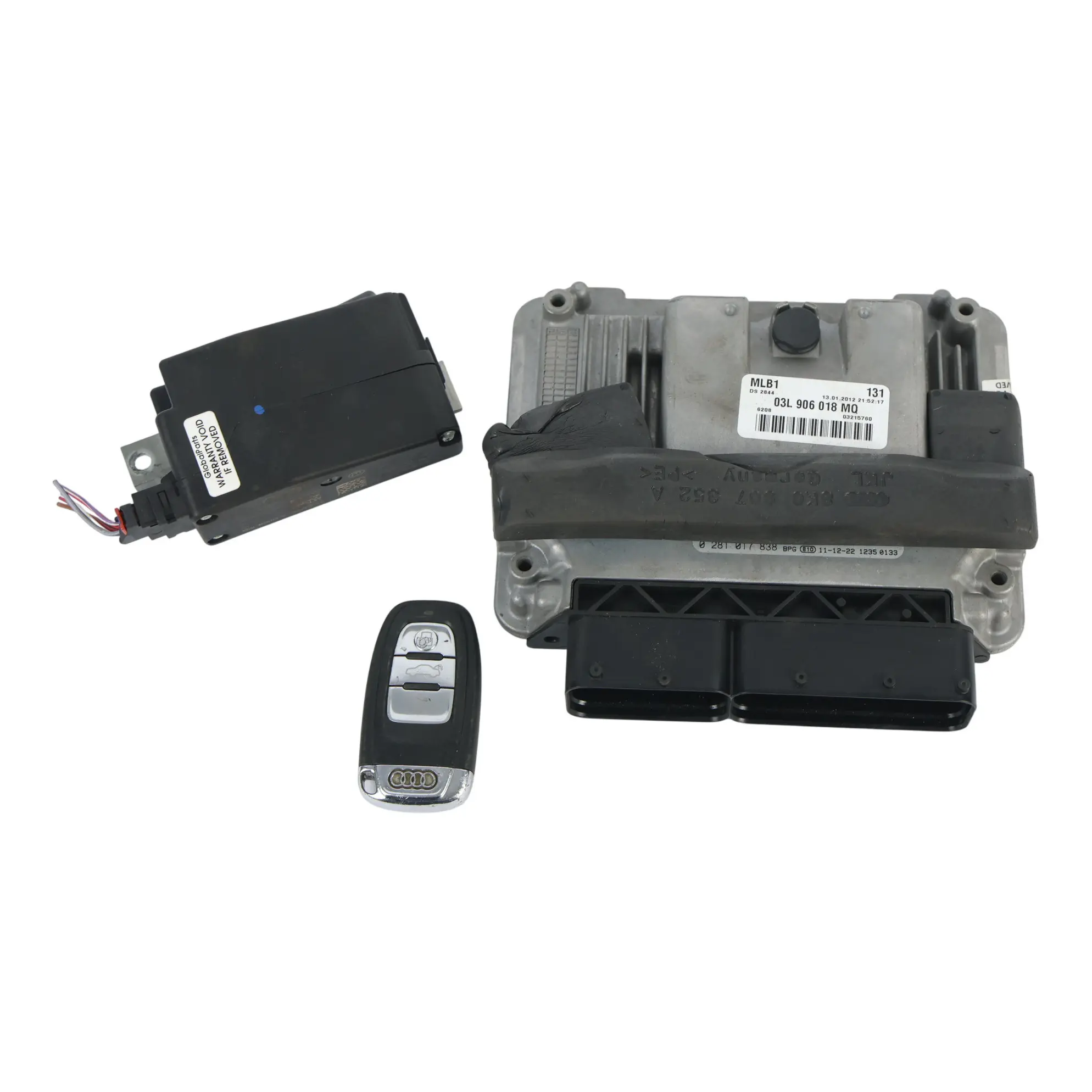 Audi Q5 8R CGLB 2.0 TDI 170HP Quattro Motor ECU Kit Llave 03L906018MQ Automático