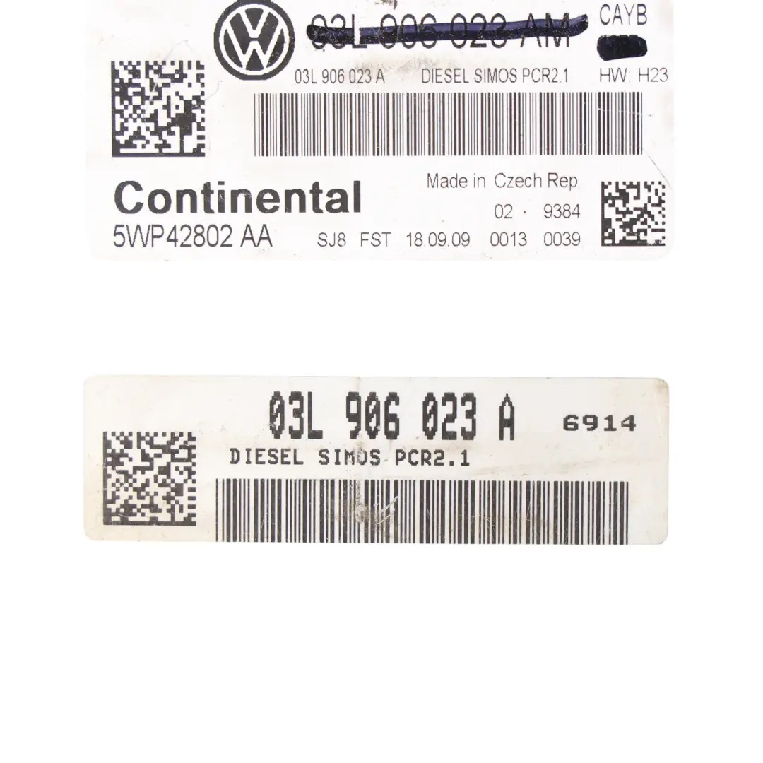 5k 1.6 TDI 90HP CAYB Centralina Motore ECU Manuale per Volkswagen Golf con numero di parte 03L906023A Volkswagen Golf 5k 1.6 TDI 90HP CAYB Centralina Motore ECU Manuale - SKU 03L906023A-1 - Numero di parte 03L906023A