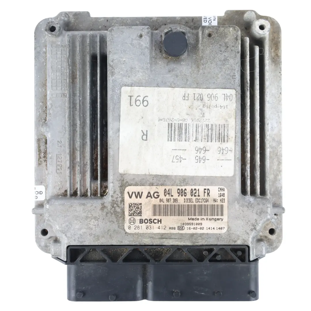 Unidad Control Motor ECU 2.0 Diésel 190HP CNHA Automático para Audi A6 C7 con número de pieza 04L906021FR Audi A6 C7 Unidad Control Motor ECU 2.0 Diésel 190HP CNHA Automático - SKU 04L906021FR - Número de pieza 04L906021FR