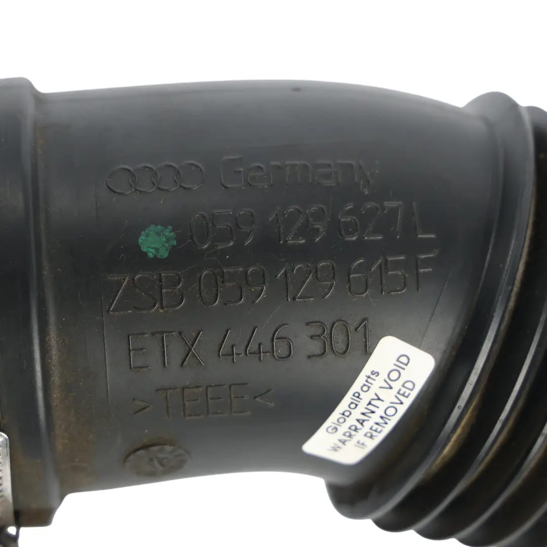 Intake Inlet Air Mass Meter Pipe Hose Tube Line to Audi A5 8T A4 B8 Air with Part number 059129627L Audi A5 8T A4 B8 Air Intake Inlet Air Mass Meter Pipe Hose Tube Line - SKU 059129627L - Part number 059129627L