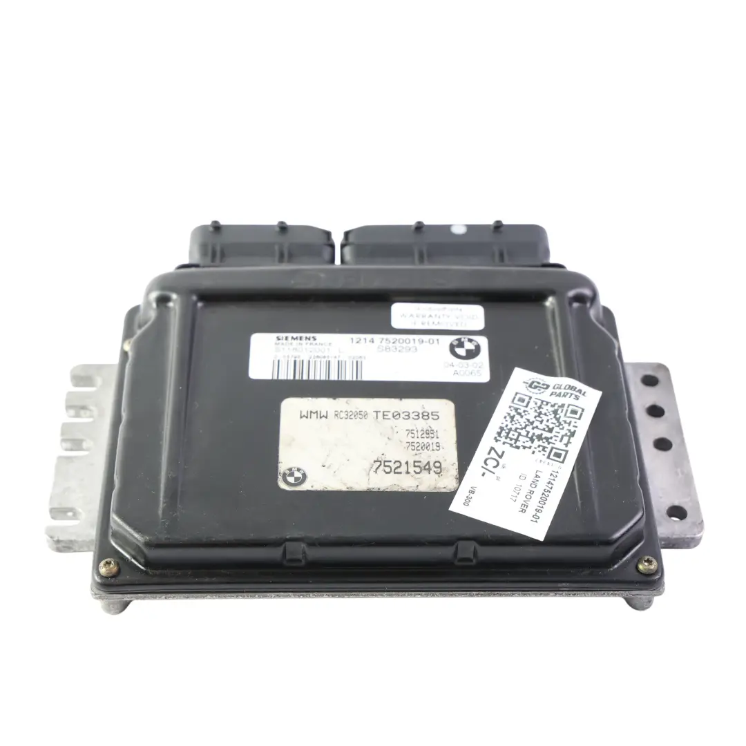 Motorsteuergerät ECU DME 12147521549 7521549 für Land Rover Mini Cooper R50 R56 mit Teilenummer 12147520019 Land Rover Mini Cooper R50 R56 Motorsteuergerät ECU DME 12147521549 7521549 - SKU 12147520019-01 - Teilenummer 12147520019