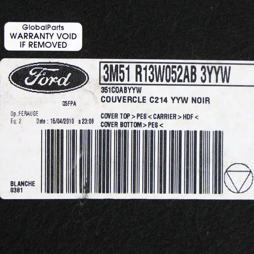 Ford Kuga C394 Garniture Panneau Plancher Avant Noir 3M51-R13W052AB-3YYW - SKU 1233445 - Numéro de pièce 1233445