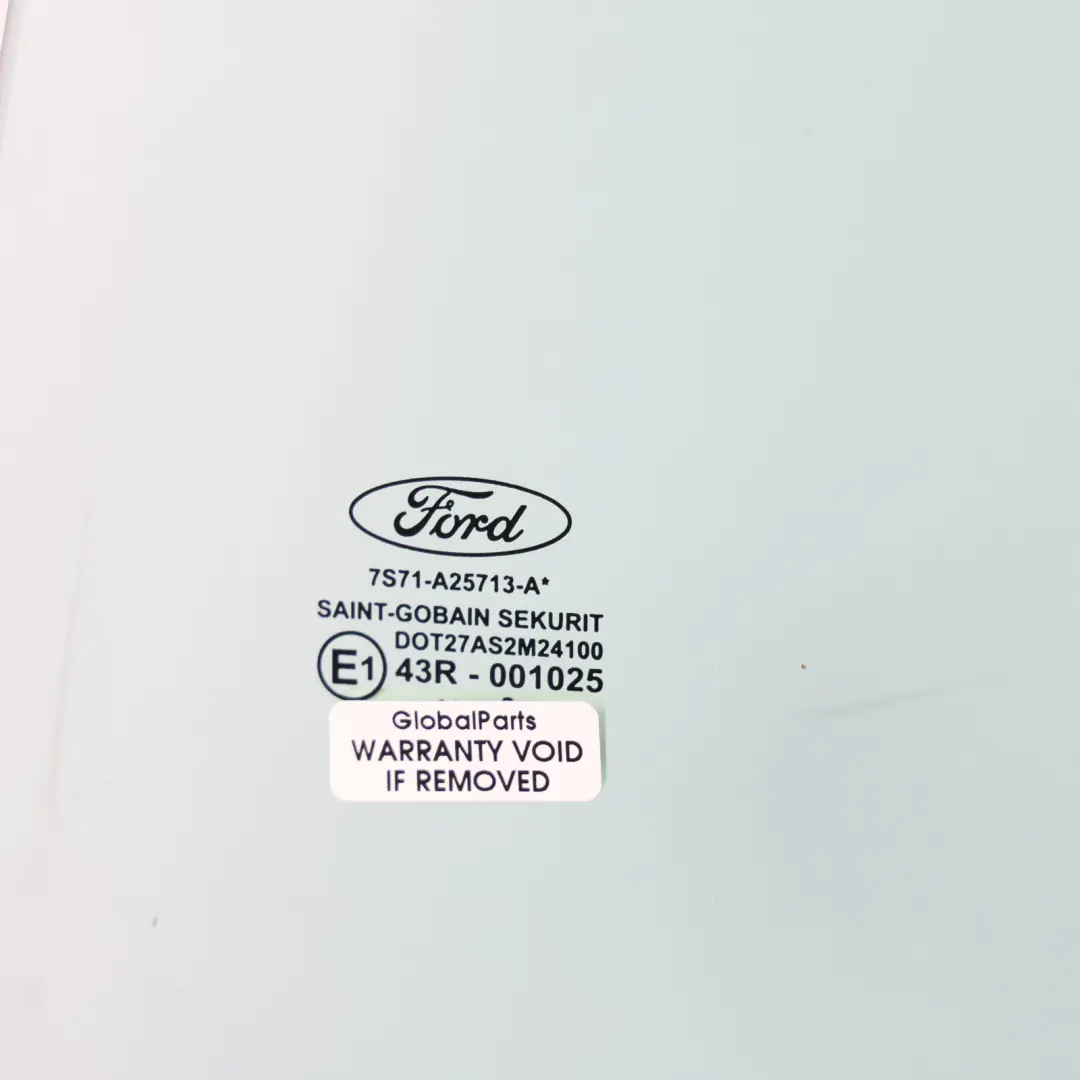 Ford Mondeo Mk4 Rear Door Window Glass Left N/S 7S71-A25713-AC - SKU 1461653 - Part number 1461653