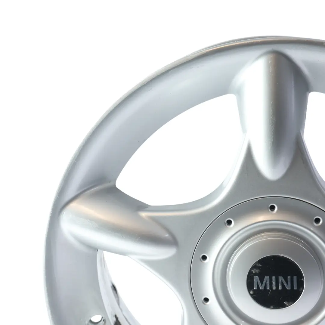 Alloy Rim 16 6,5J ET:48 5-Spider Spoke 83 to Mini Cooper One R50 R52 Silver Wheel with Part number 1512348 Mini Cooper One R50 R52 Silver Wheel Alloy Rim 16 6,5J ET:48 5-Spider Spoke 83 - SKU 1512348-1 - Part number 1512348