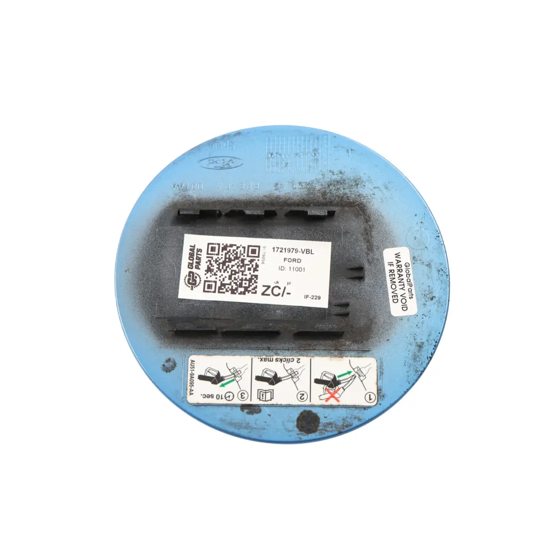 Filler Fill in Flap Cover Cap Blue to Ford Fiesta MK7 Fuel with Part number 1721979 Ford Fiesta MK7 Fuel Filler Fill in Flap Cover Cap Blue - SKU 1721979-VBL - Part number 1721979