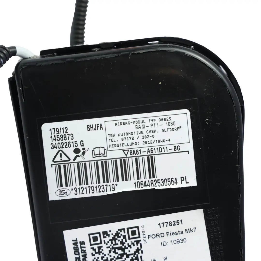 Front Seat Air Module Control Unit Left N/S to Ford Fiesta Mk7 with Part number 1778251 Ford Fiesta Mk7 Front Seat Air Module Control Unit Left N/S - SKU 1778251 - Part number 1778251