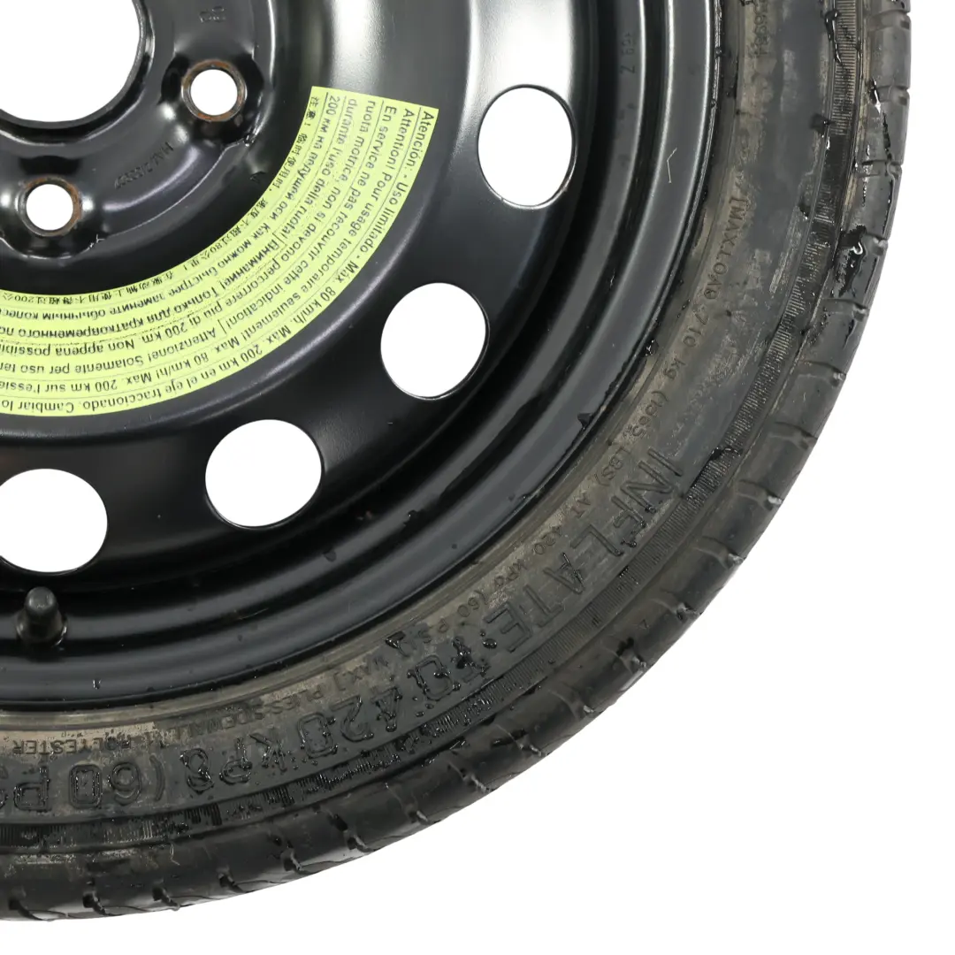 VW Golf Mk7 Spare Wheel Steel R16 Maxxis Tyre 3.5J ET:25.5 125/70 - SKU 1K0601027AQ-2 - Part number 1K0601027AQ
