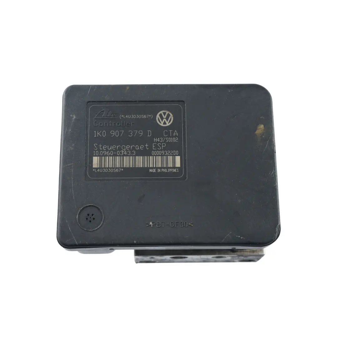 Pompa ABS Sterownik Modulator Hamulca do Audi A3 8P o numerze 1K0907379D Audi A3 8P Pompa ABS Sterownik Modulator Hamulca - SKU 1K0907379D - Numer Części 1K0907379D