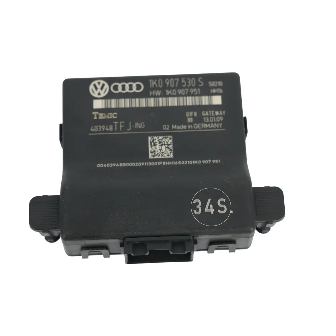 Audi A3 8P Gateway Steuergerät Modul CAN Bus Continental - SKU 1K0907530S - Teilenummer 1K0907530S