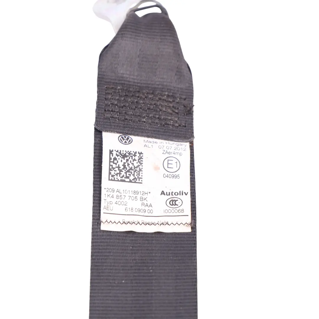 Volkswagen Golf MK6 Seat Belt Front Left N/S - SKU 1K4857705BK - Part number 1K4857705BK