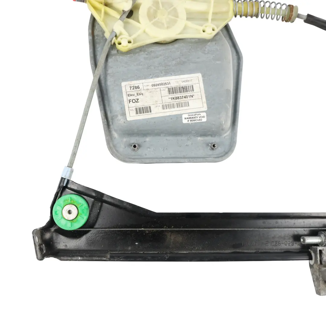 Mk3 Window Lifter Mechanism Front Left N/S to Volkswagen Scirocco with Part number 1K8837401N Volkswagen Scirocco Mk3 Window Lifter Mechanism Front Left N/S - SKU 1K8837401N - Part number 1K8837401N