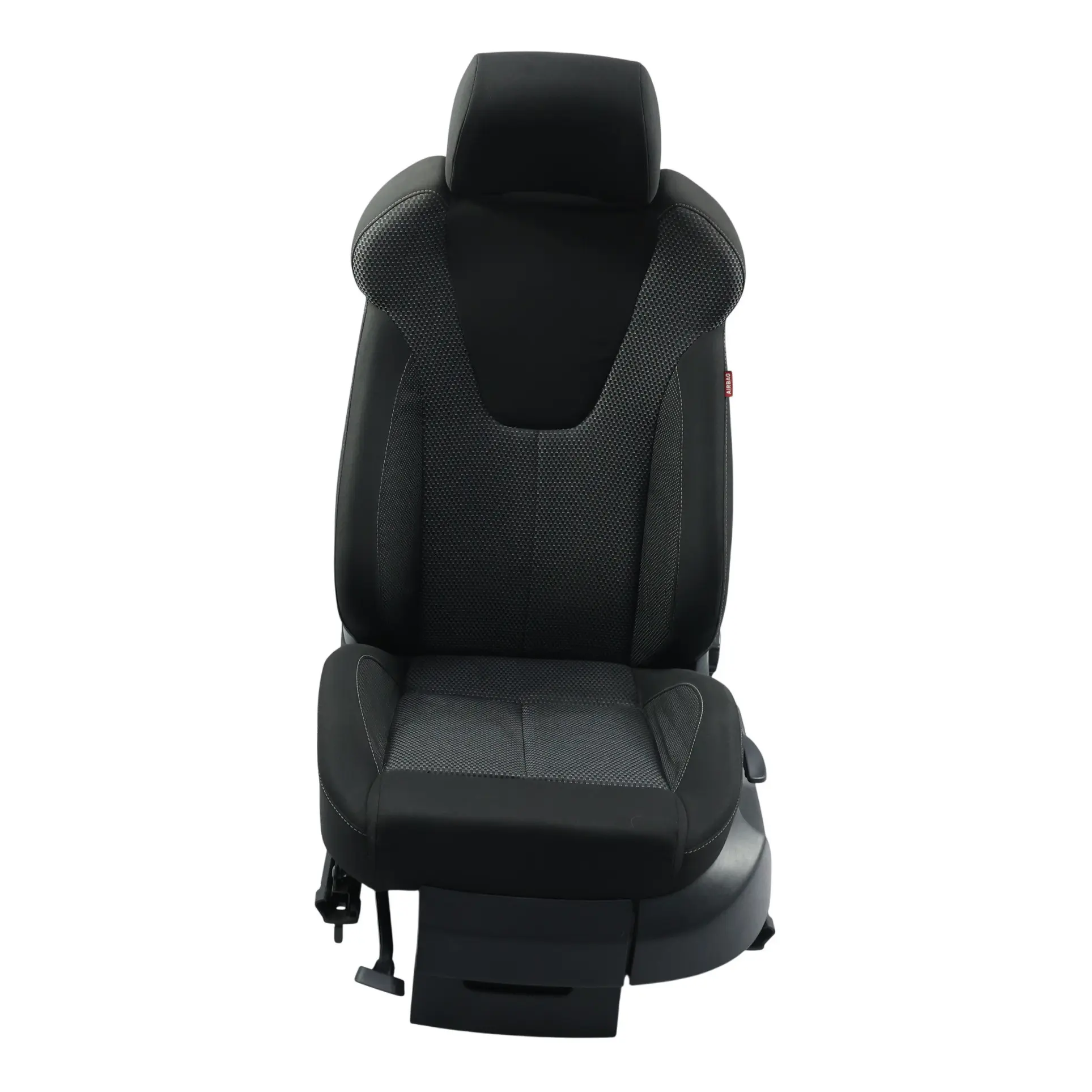 Seat Leon Mk2 1P 5Dr Front Sports Seat Left N/S Cloth Fabric Black Silver Grey