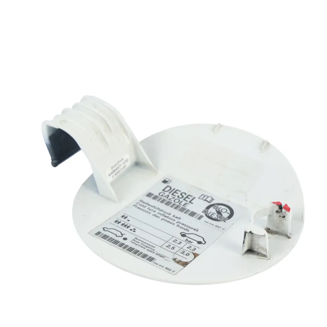 5K Fuel Filler Flap Tank Cap Cover Candy White - B9A to Volkswagen Golf with Part number 1Q0809857 Volkswagen Golf 5K Fuel Filler Flap Tank Cap Cover Candy White - B9A - SKU 1Q0809857-CWH - Part number 1Q0809857