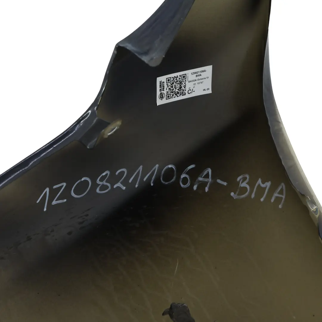 Skoda Octavia II Błotnik Przedni Prawy Czarny Magic Perłowy F9R - SKU 1Z0821106A-BMA - Numer Części 1Z0821106A