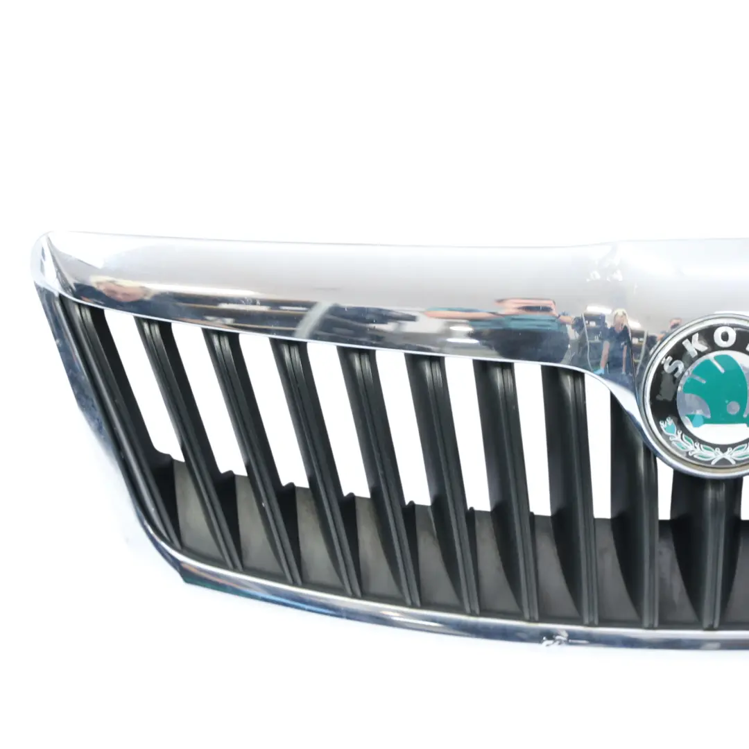 Skoda Octavia Mk2 Hood Bonnet Radiator Front Grille Trim Panel Chrome - SKU 1Z0853651C-1 - Part number 1Z0853651C