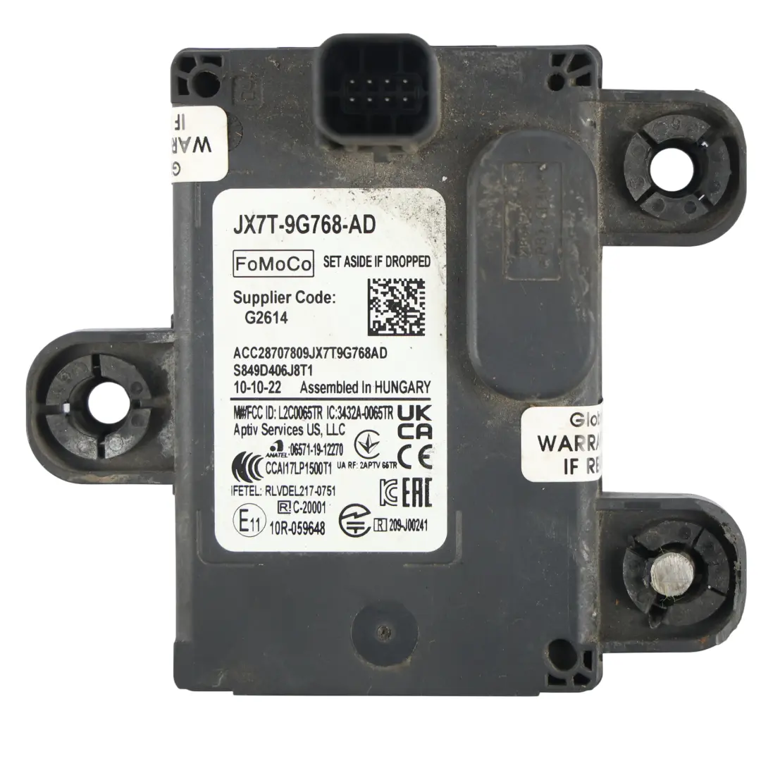 MK2 Transit Custom Module Capteur Radar ECU JX7T-9G768-AD pour Ford Transit Connect à propos du numéro de pièce 2369174 Ford Transit Connect MK2 Transit Custom Module Capteur Radar ECU JX7T-9G768-AD - SKU 2369174 - Numéro de pièce 2369174