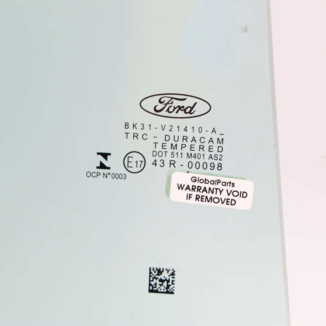 Mk8 Front Door Window Glass Glazing Right O/S KK31-V21410-AD to Ford Transit with Part number 2771787 Ford Transit Mk8 Front Door Window Glass Glazing Right O/S KK31-V21410-AD - SKU 2771787-1 - Part number 2771787