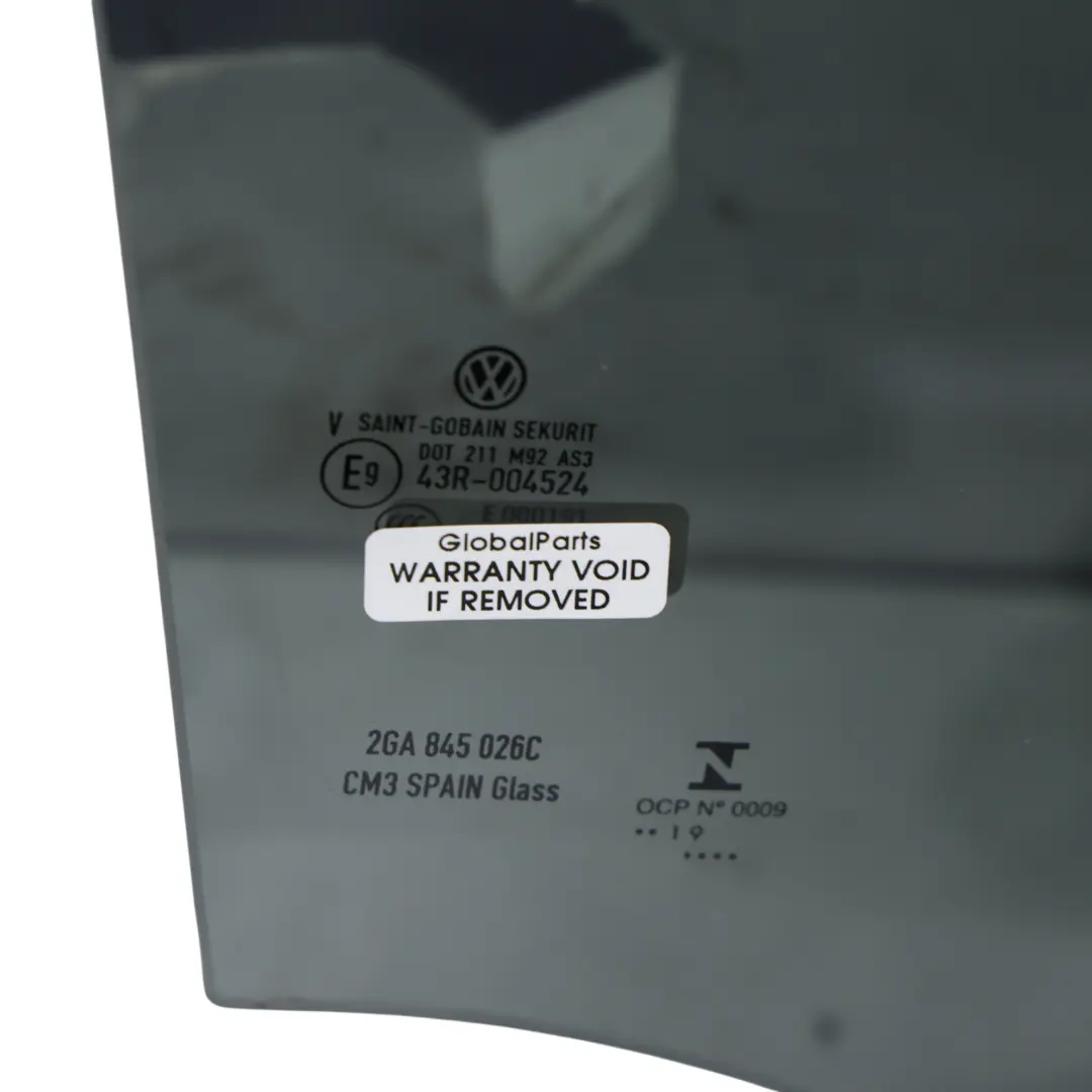 Volkswagen T-Roc Vitre Porte Arrière Teintée AS3 Droite - SKU 2GA845026C - Numéro de pièce 2GA845026C