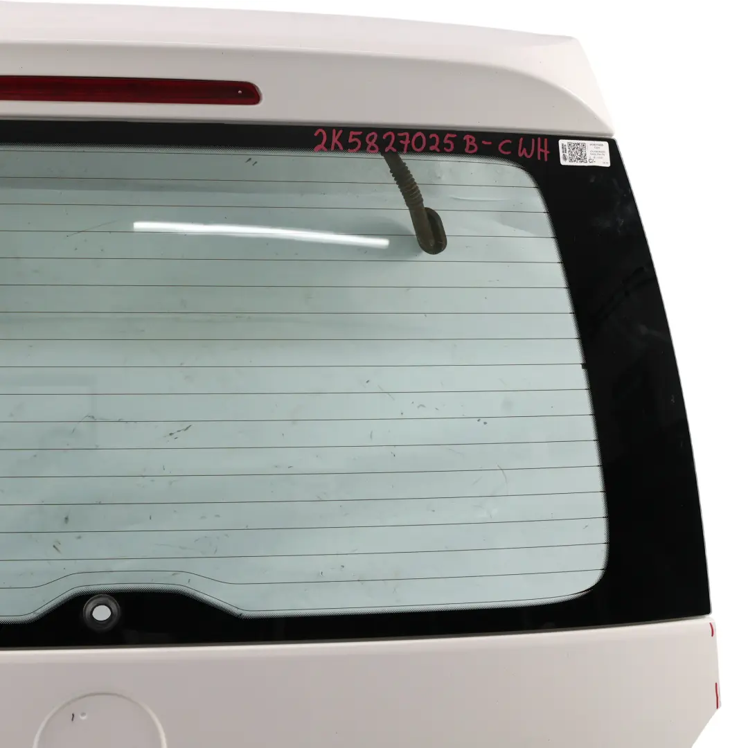 Volkswagen VW Caddy 2K Boot Trunk Lid Tailgate Rear Candy White - F9E - SKU 2K5827025B-CAN - Part number 2K5827025B