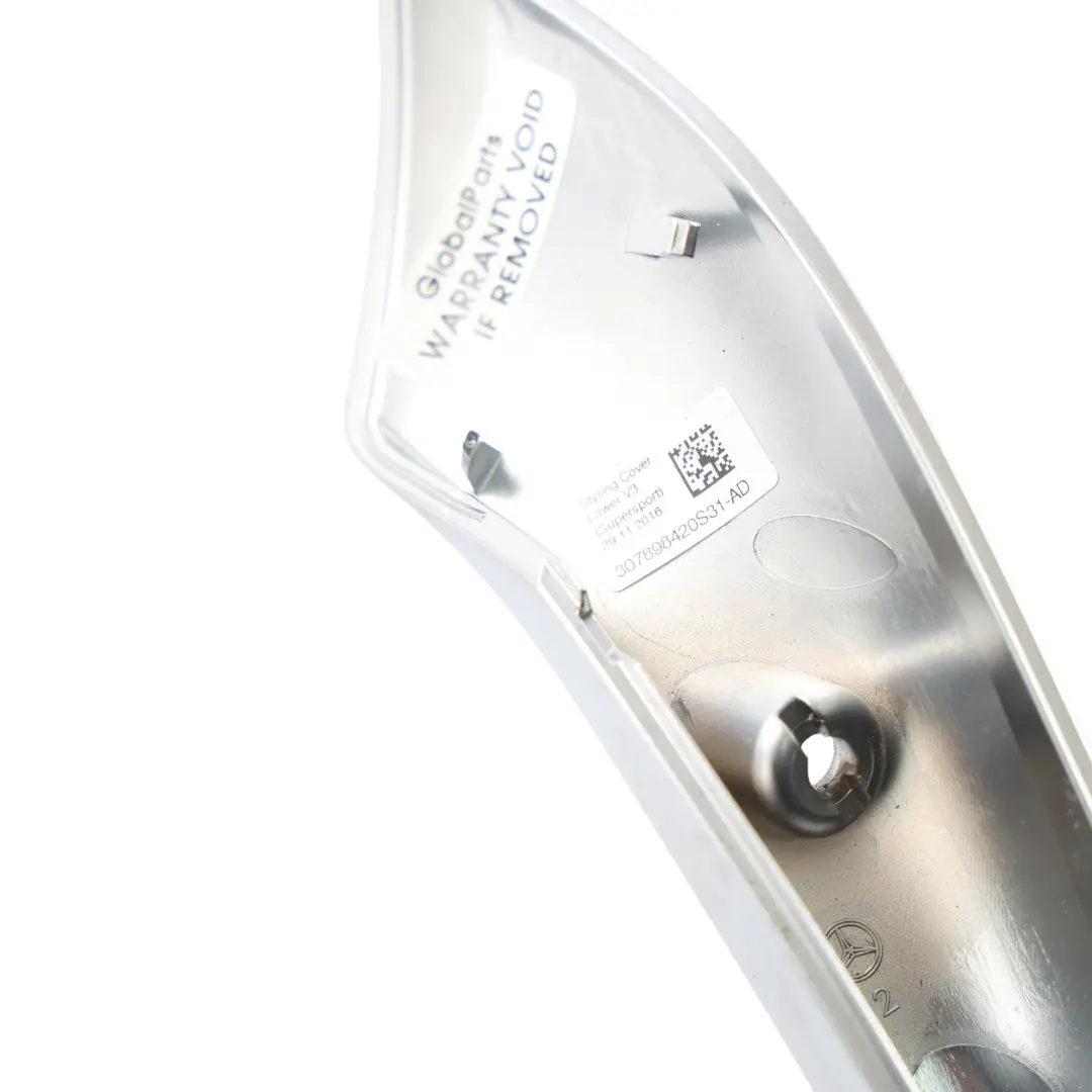 Steering Wheel Lower Chrome Trim Cover Panel to Mercedes W205 with Part number 307898420S31AD Mercedes W205 Steering Wheel Lower Chrome Trim Cover Panel - SKU 307898420S31AD - Part number 307898420S31AD