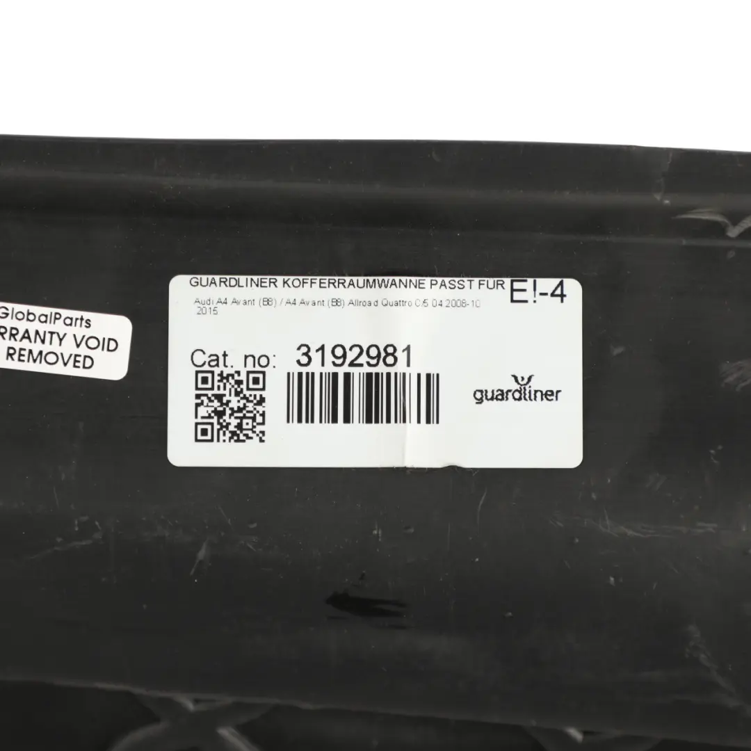 Boot Liner Mat Guardliner Trunk Floor Trim Panel to Audi A4 B8 Avant with Part number 3192981 Audi A4 B8 Avant Boot Liner Mat Guardliner Trunk Floor Trim Panel - SKU 3192981 - Part number 3192981