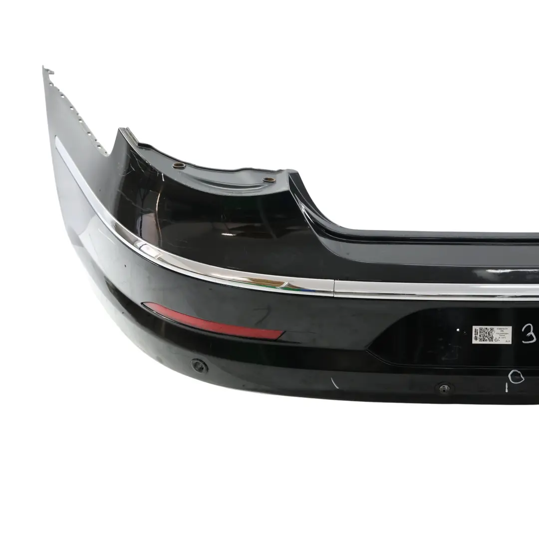 Bumper Trim Panel Deep Black Pearl Effect - C9X to Volkswagen Passat CC Rear with Part number 3C8807417P Volkswagen Passat CC Rear Bumper Trim Panel Deep Black Pearl Effect - C9X - SKU 3C8807417P-DBL - Part number 3C8807417P