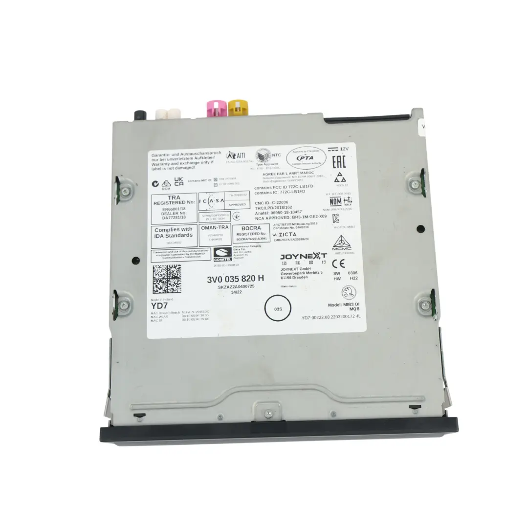 Radio Moduł Sterowania Wyświetlaczem Multimediów do Skoda Karoq o numerze 3V0035820H Skoda Karoq Radio Moduł Sterowania Wyświetlaczem Multimediów - SKU 3V0035820H - Numer Części 3V0035820H