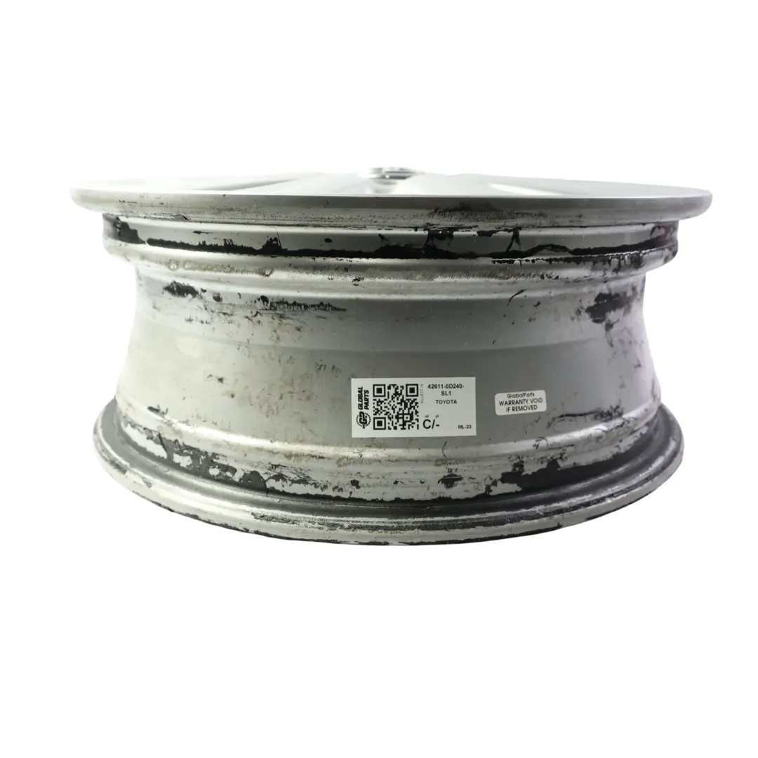 Toyota Yaris Mk2 Cerchio in Lega Argento 15" 5.5J ET:45 - SKU 42611-0D240-SL1 - Numero di parte 42611-0D240