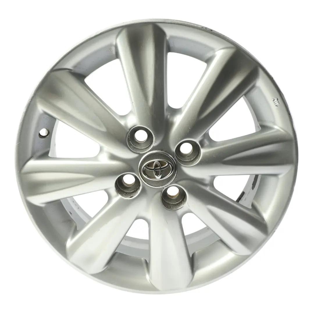 Mk2 Alloy Wheel Rim Silver 15" 5,5J ET:45 to Toyota Yaris with Part number 42611-0D240 Toyota Yaris Mk2 Alloy Wheel Rim Silver 15" 5,5J ET:45 - SKU 42611-0D240-SL2 - Part number 42611-0D240