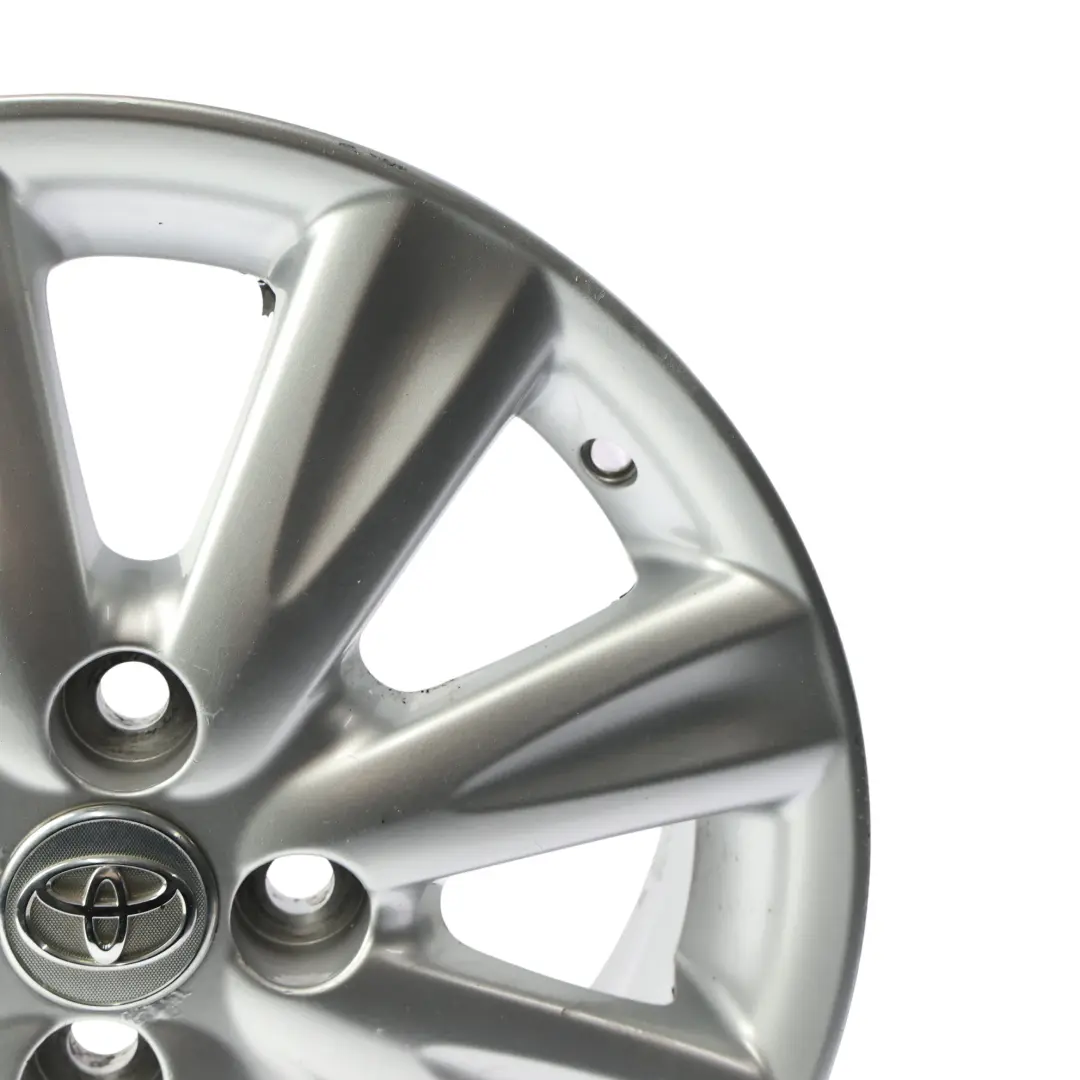 Mk2 Alloy Wheel Rim Silver 15" 5,5J ET:45 to Toyota Yaris with Part number 42611-0D240 Toyota Yaris Mk2 Alloy Wheel Rim Silver 15" 5,5J ET:45 - SKU 42611-0D240-SL3 - Part number 42611-0D240