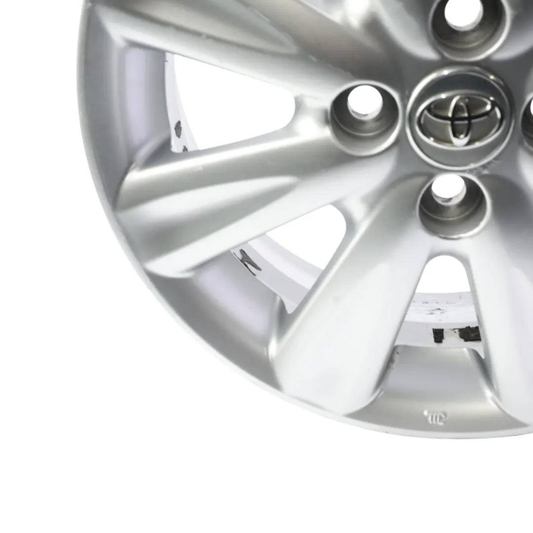 Mk2 Alloy Wheel Rim Silver 15" 5,5J ET:45 to Toyota Yaris with Part number 42611-0D240 Toyota Yaris Mk2 Alloy Wheel Rim Silver 15" 5,5J ET:45 - SKU 42611-0D240-SL3 - Part number 42611-0D240