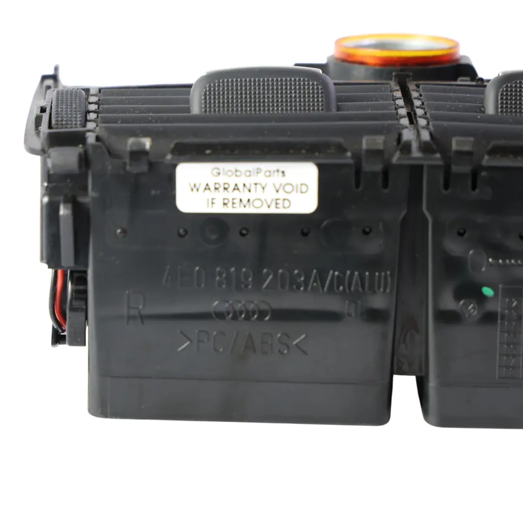Audi A8 D3 Griglia Aria Console Centrale Posteriore Pannello Clima - SKU 4E0819203A - Numero di parte 4E0819203A