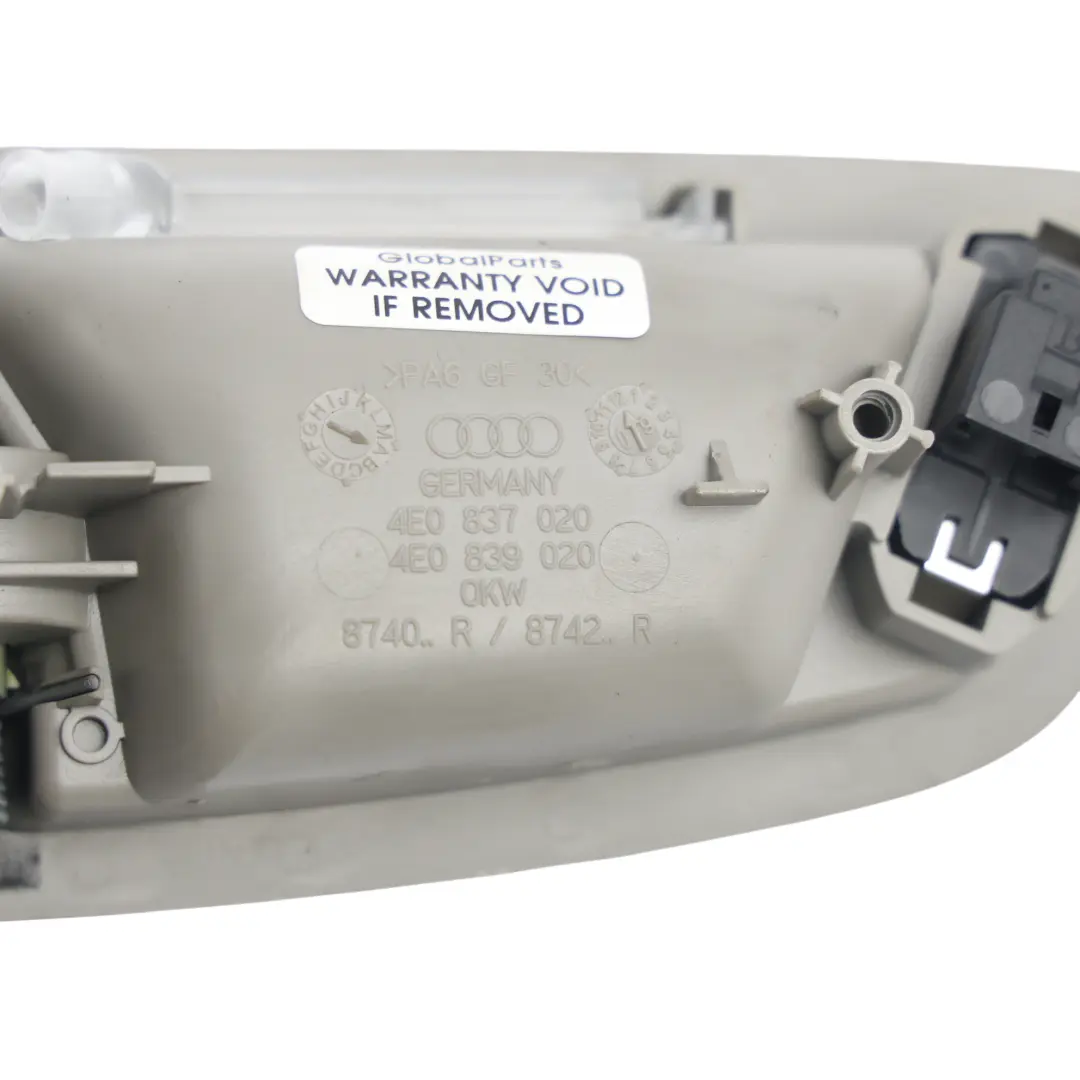 Audi A8 S8 D3 Maniglia Interna Porta Anteriore Destra - SKU 4E0837020-1 - Numero di parte 4E0837020