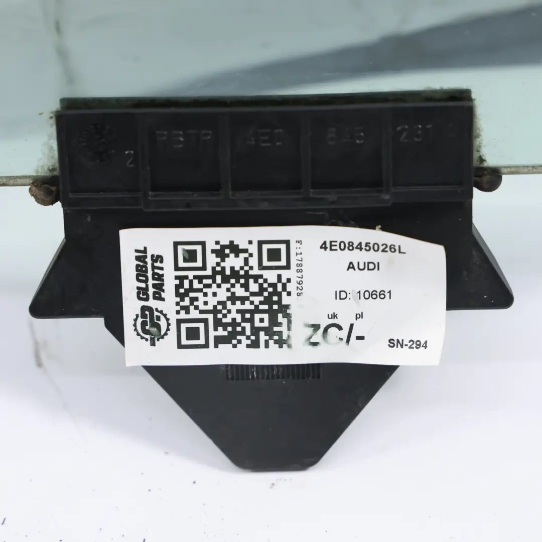 Audi A8 4E D3 Szyba Drzwi Tylnych Prawa Podwójna AS2 - SKU 4E0845026L - Numer Części 4E0845026L
