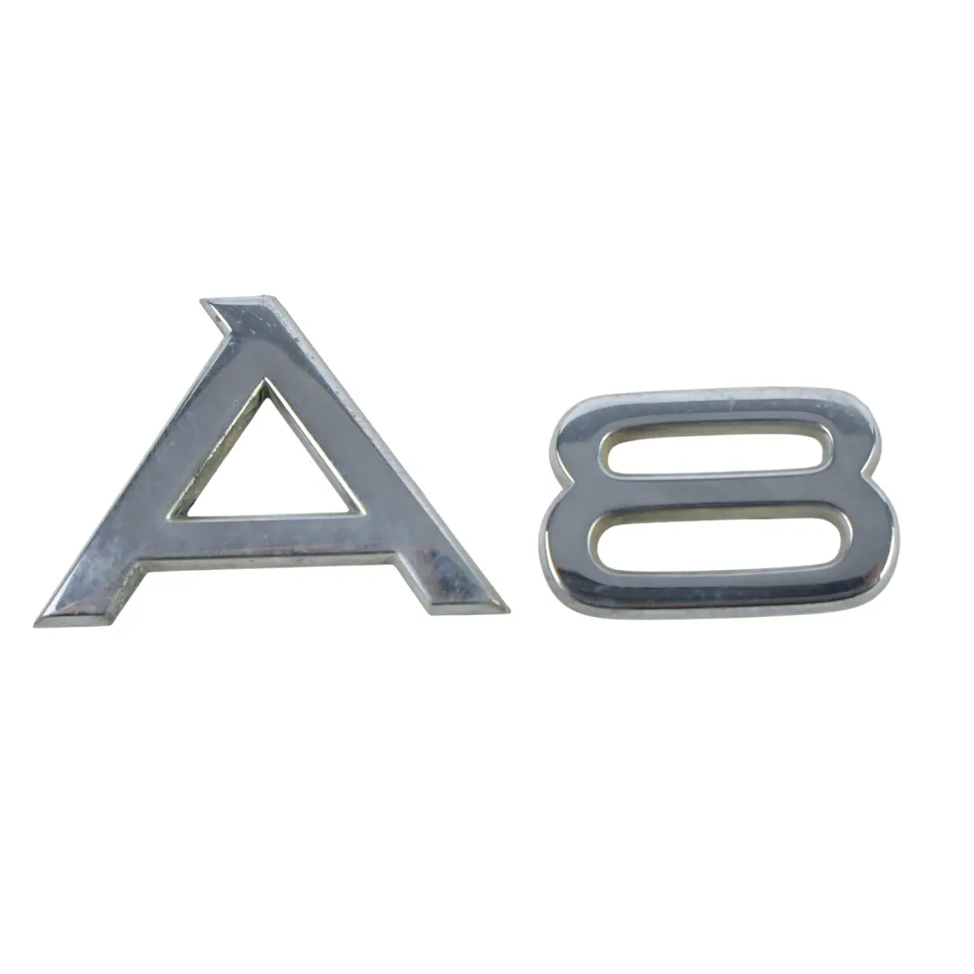 Scritta Emblema Logo A8 Portellone Posteriore per Audi A8 D3 con numero di parte 4E0853741 Audi A8 D3 Scritta Emblema Logo A8 Portellone Posteriore - SKU 4E0853741 - Numero di parte 4E0853741