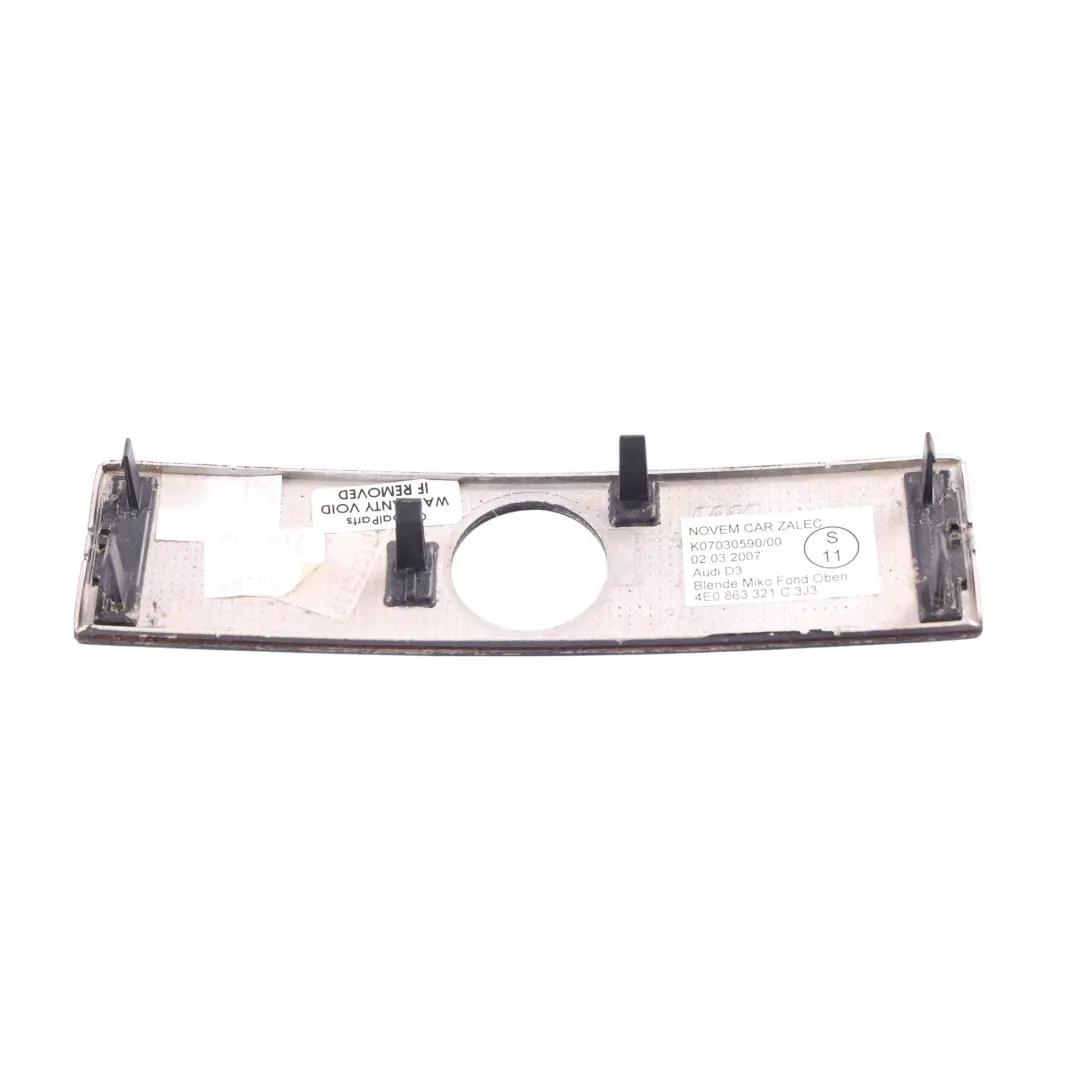 Audi A8 D3 Cornice Accendisigari Posteriore Grigio Radica Betulla - SKU 4E0863321C - Numero di parte 4E0863321C