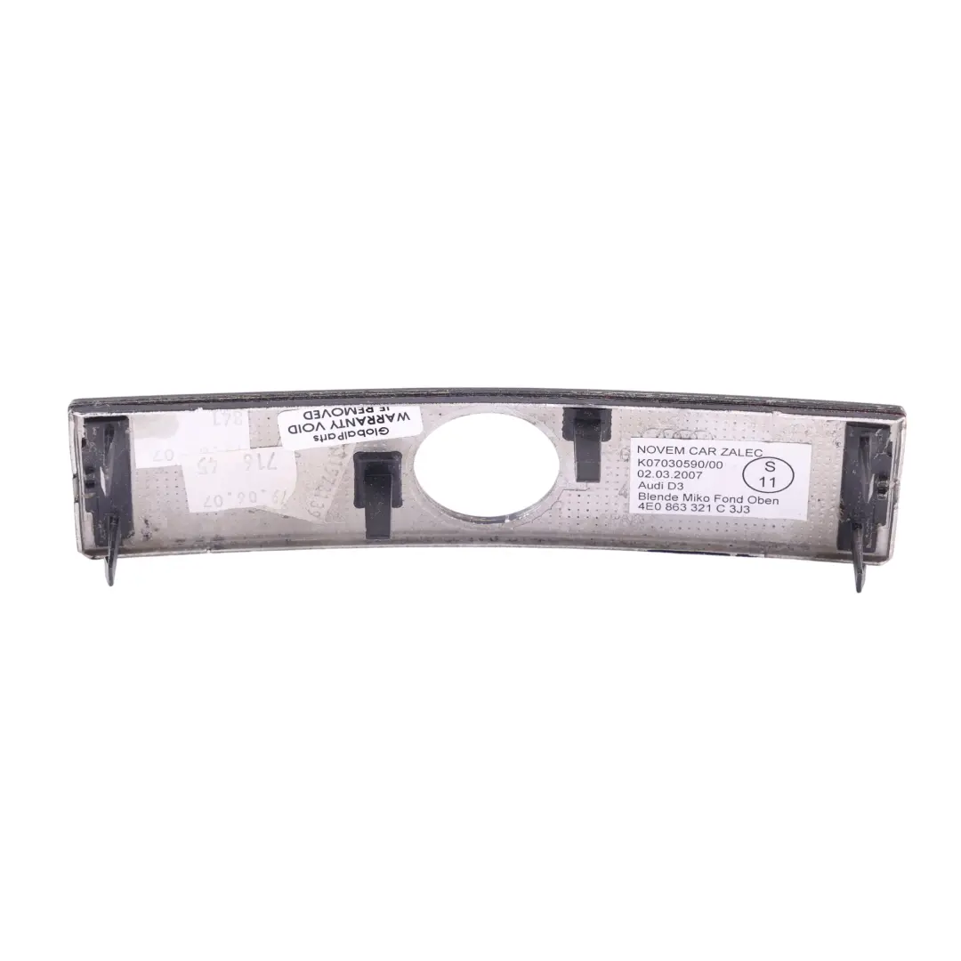 Moldura Encendedor Trasero Gris Madera Abedul para Audi A8 D3 con número de pieza 4E0863321C Audi A8 D3 Moldura Encendedor Trasero Gris Madera Abedul - SKU 4E0863321C - Número de pieza 4E0863321C